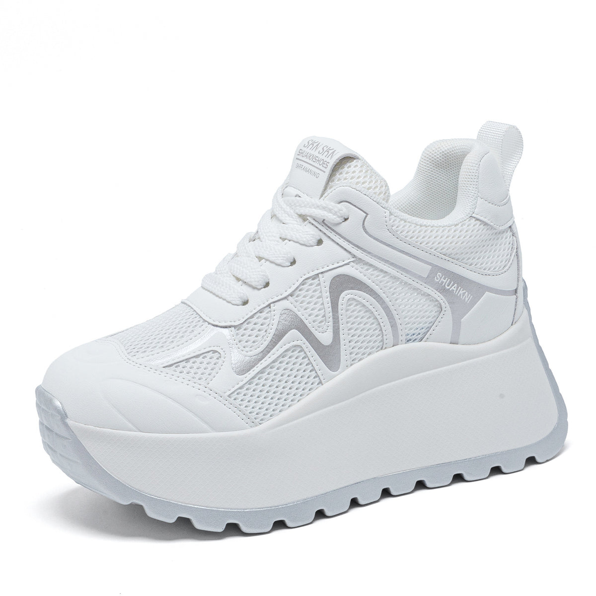 Women's Platform Height Increasing Insole Mesh Breathable Summer Versatile Small Dad Women's Casual Shoes