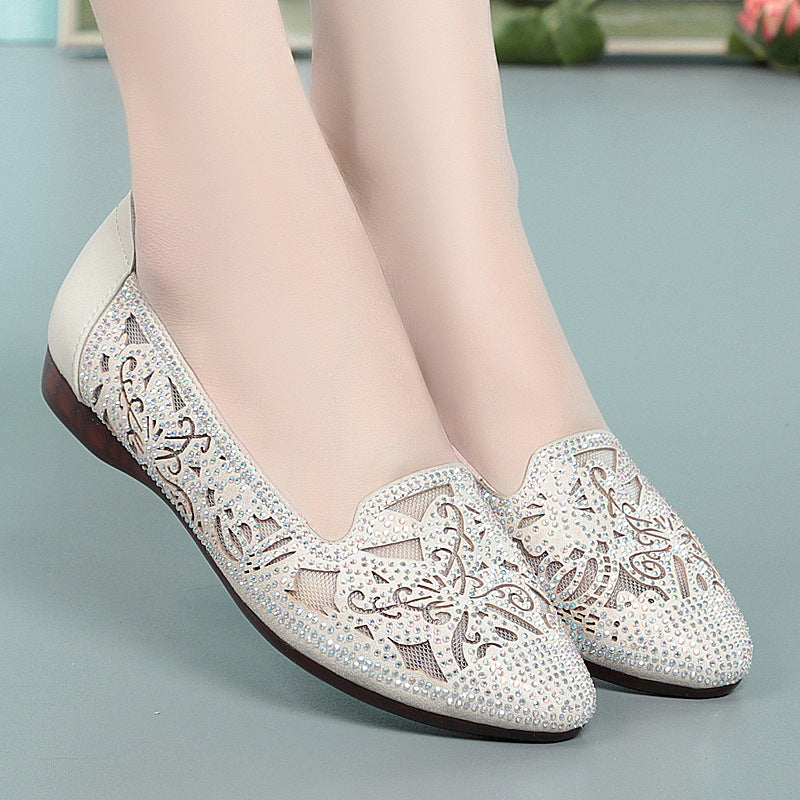 Women's Summer Soft Mesh Breathable Flat Hollowed Sandals