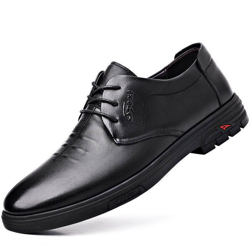 Men's Genuine Spring Business Lace Up Trendy Leather Shoes
