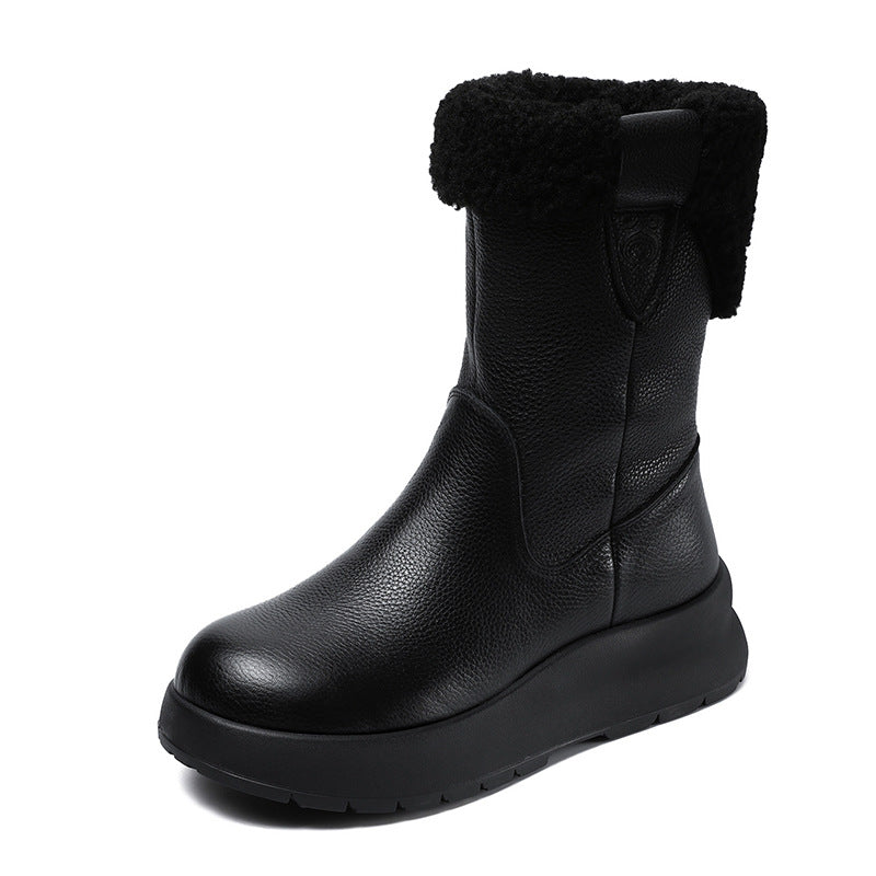Women's Genuine Thick Bottom Soft Fashion Thickened Snow Boots