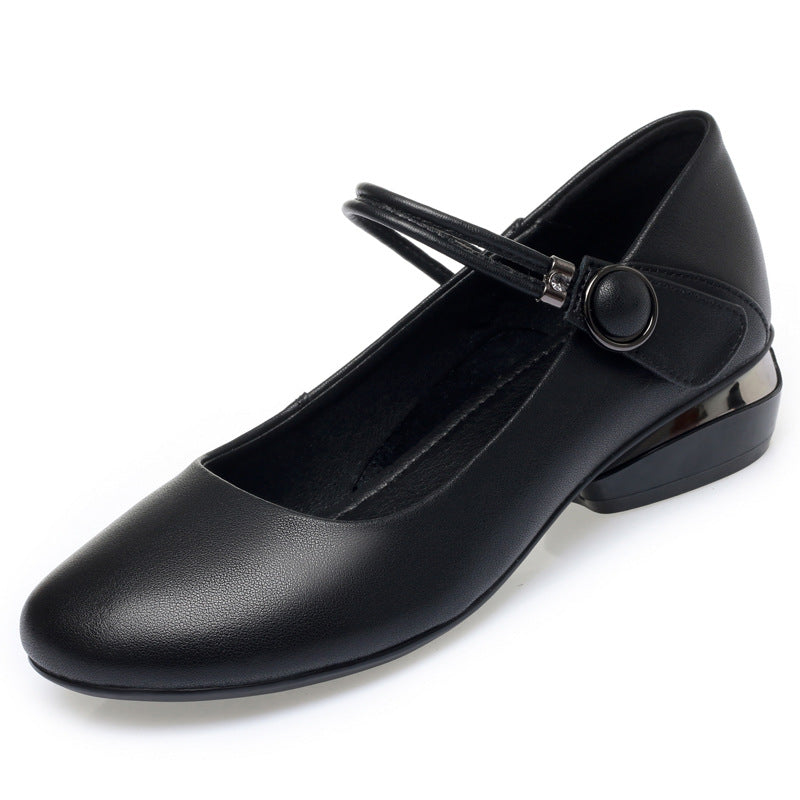 Women's Cowhide Soft Bottom Brown Thin Mid Men's Shoes