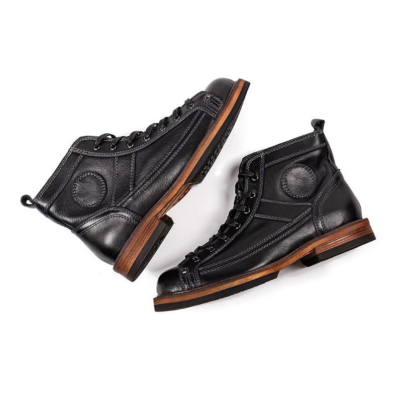 Men's Martin Autumn Trendy First Layer Cowhide Boots