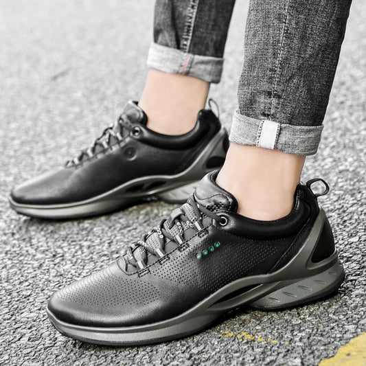 Men's Punching Breathable Cowhide Sports Comfortable Outdoor Casual Shoes
