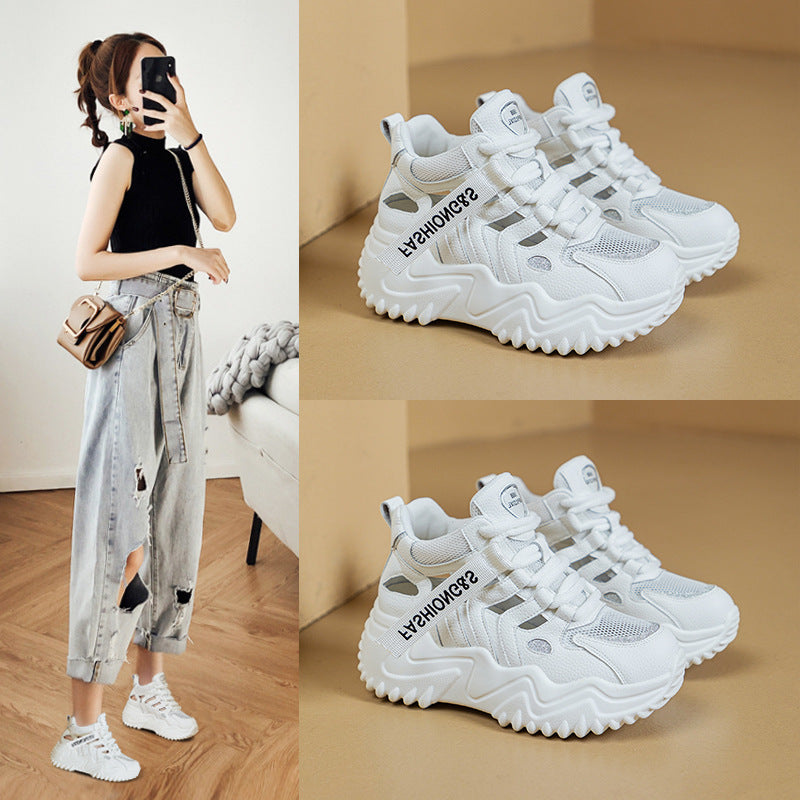 Women's Bottom Daddy Fried Street Summer Portable Show Feet Sneakers