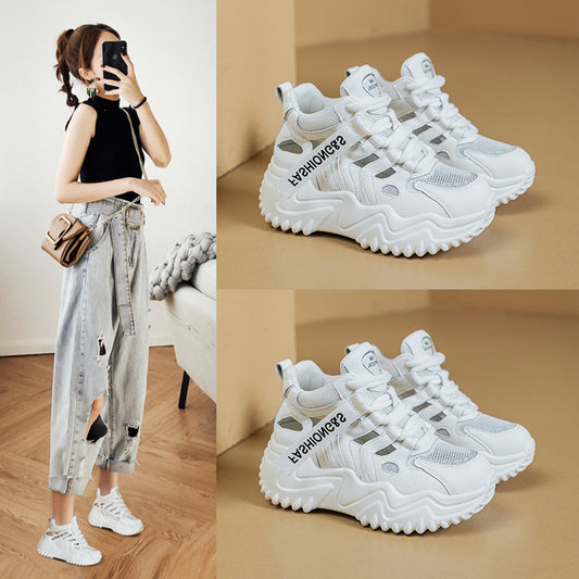 Women's Bottom Daddy Fried Street Summer Portable Show Feet Sneakers