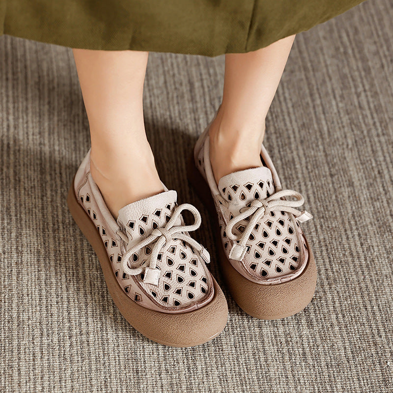 Summer Genuine Simple Style Flat Soft Casual Shoes