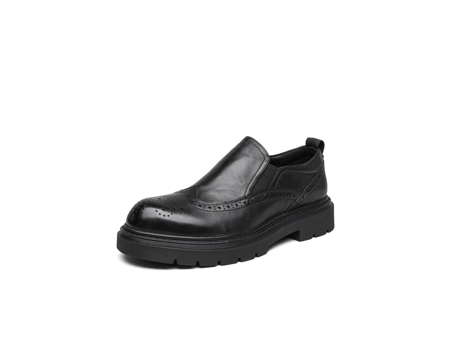 Men's Winter Brogue Craft First Layer Cowhide Leather Shoes