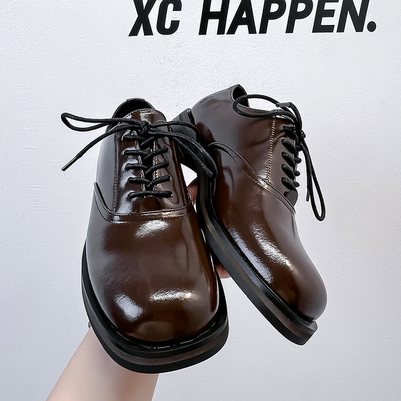 Women's & Men's Thick Bottom Derby British Commuter Business Leather Shoes