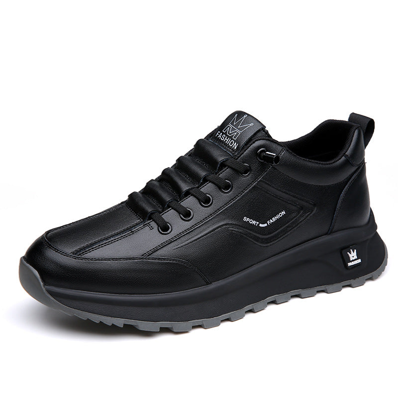 Men's Spring Sports Fleece-lined Warm Green Running Casual Shoes