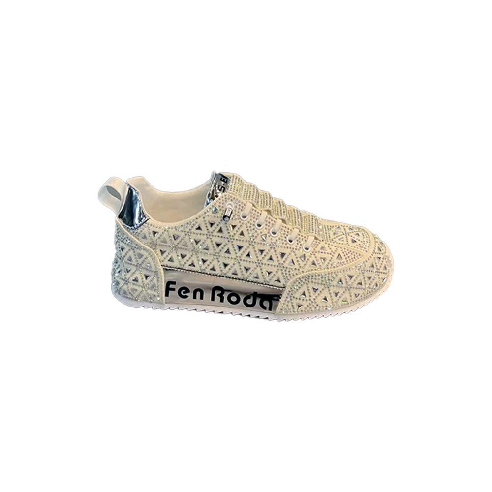 Men's Slip-on Trendy Skate Rhinestone Cloth Surface Sneakers