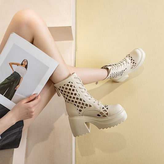Women's Breathable Long Platform High Riding Skinny Women's Shoes