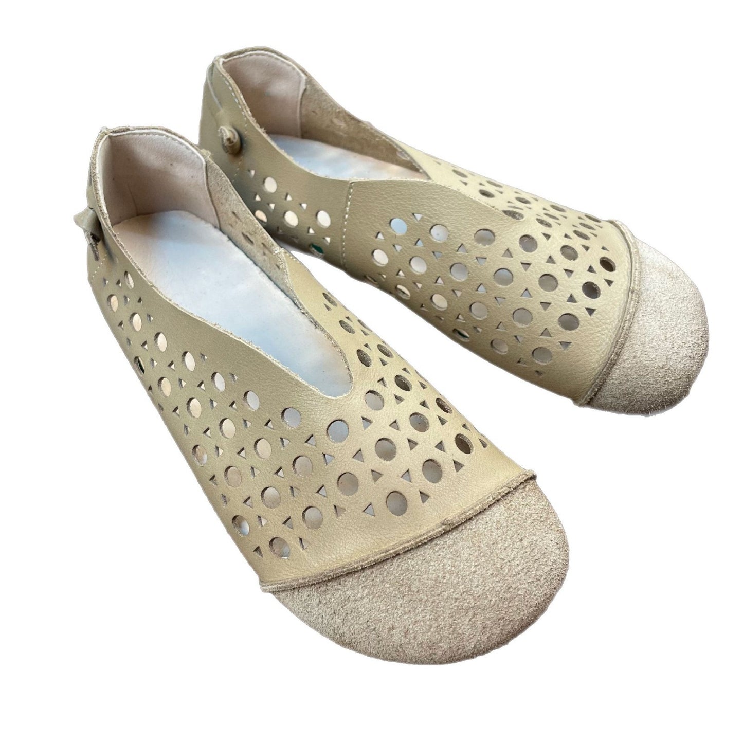 Women's & Men's Platinum Genuine Soft Bottom Hollow Hole Men's Shoes