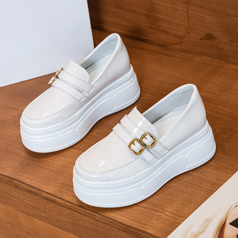 Women's Platform Spring Round Head Leisure Pumps Loafers