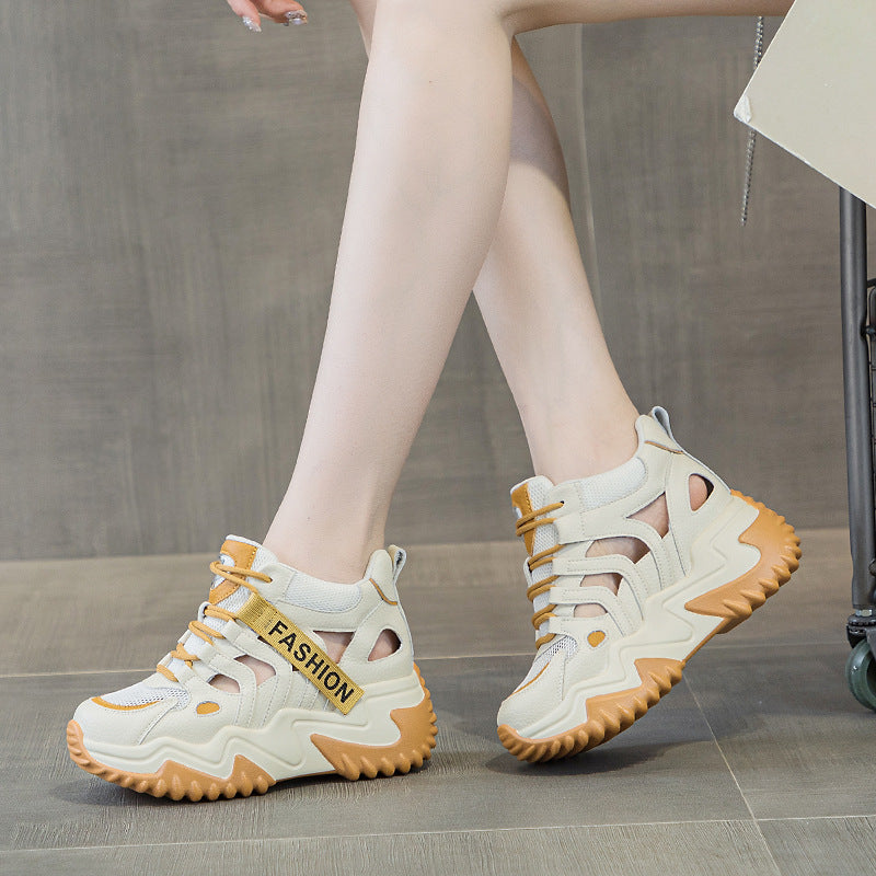 Women's Bottom Daddy Fried Street Summer Portable Show Feet Sneakers