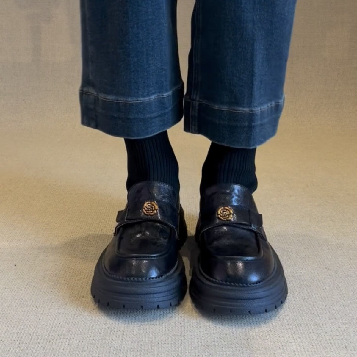 Women's Lazy Chunky Skinny Retro Style Thick Bottom Boots