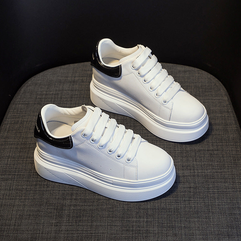 Women's Platform Height Increasing Insole Mcqueen White Dad Sports Women's Shoes