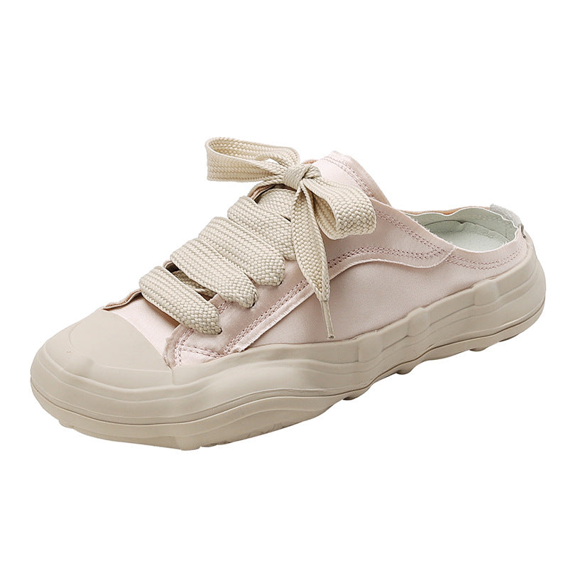 Women's Summer Round Toe Dissoed Half Sports Canvas Shoes