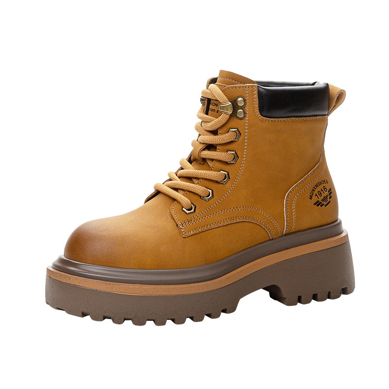 Women's Martin For Retro British Style Ankle Locomotive Worker Women's Casual Shoes