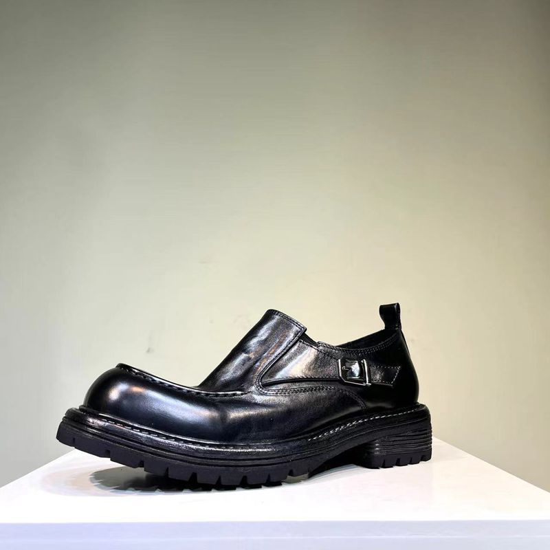 Men's Washed Derby British Thick Sole Increased Leather Shoes