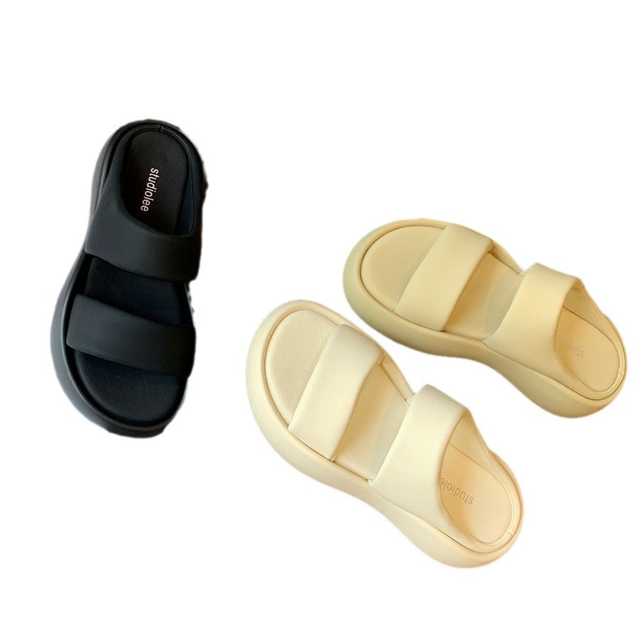 Women's Head Thick Bottom Wide-brimmed With Platform Sandals
