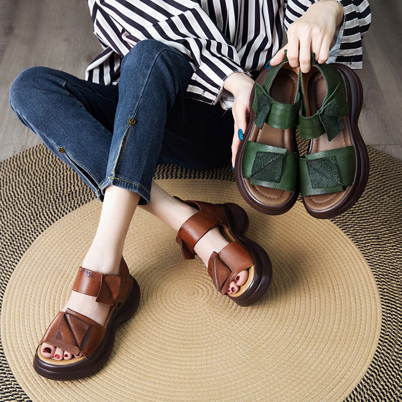 Women's Retro Handmade Soft Bottom Strap Ethnic Sandals