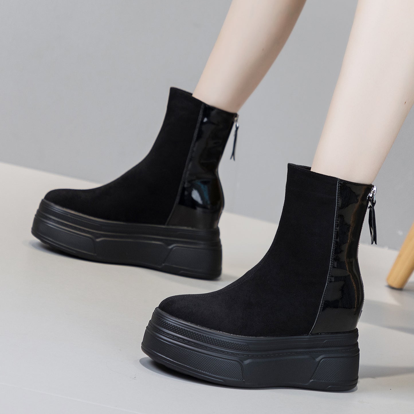Women's Warm Down Winter Front Zipper Fashion Snow Boots