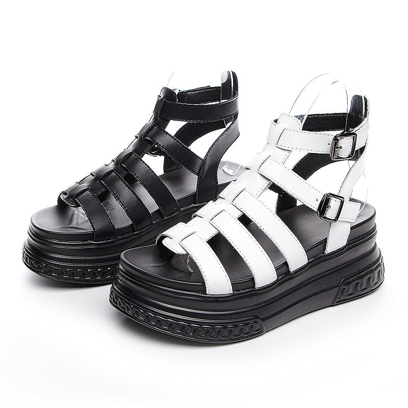 Women's Wedge Platform Peep Toe Chunky Outdoor Sandals