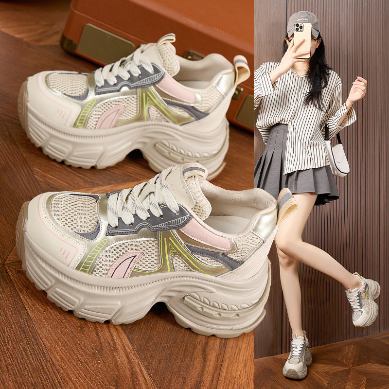 Women's Dad Summer Platform Hidden Fashionable Breathable Sneakers