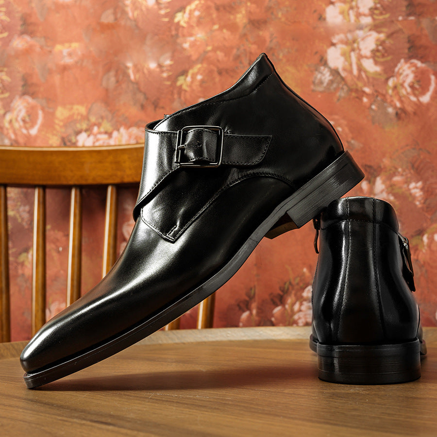 Men's Martin Short Korean Square Toe Trend Boots