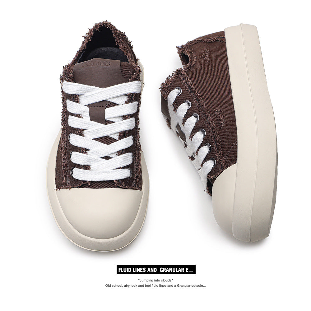 Women's & Men's Platform Sports High Street Couple Big Head Sneakers