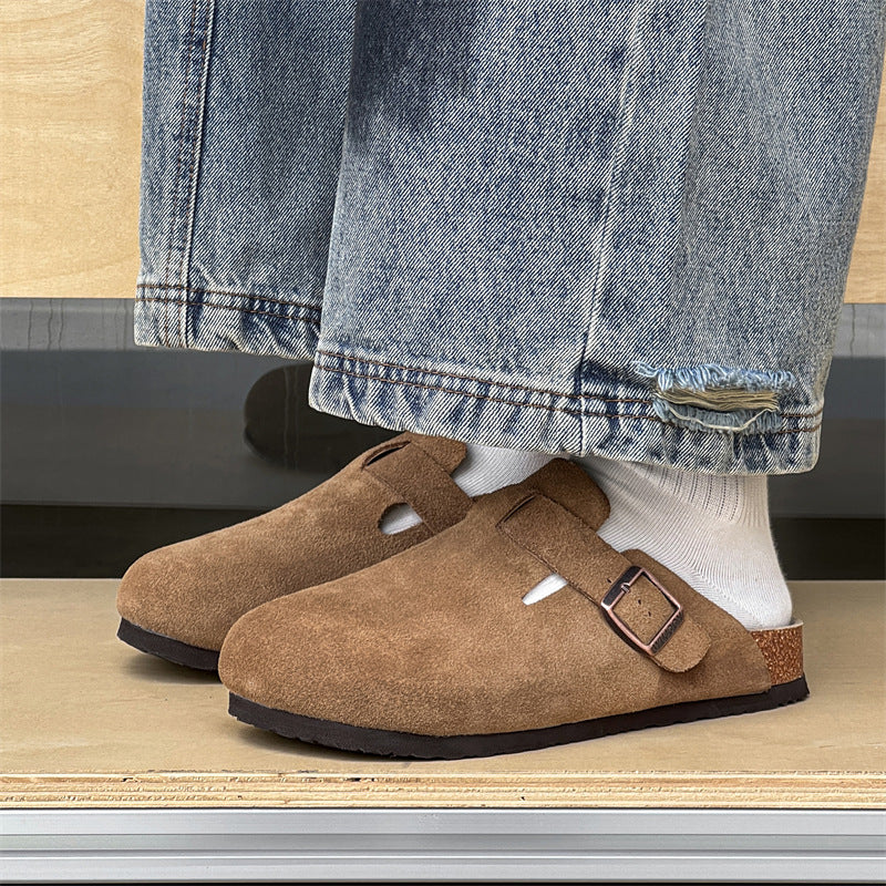 Slip-on Retro Minimalist Design High-grade Outerwear Sandals