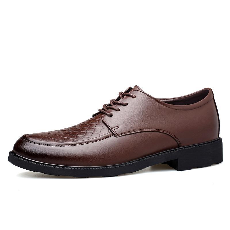 Men's Spring Mango Business Thick-soled Glossy Breathable Men's Casual Leather Shoes