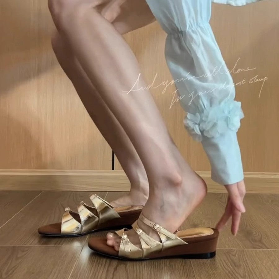 Women's Summer Wear Fashionable High-grade French Style Slippers