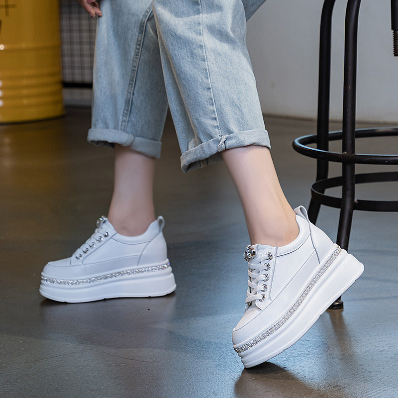 Women's Autumn White With Diamond Sole Women's Shoes