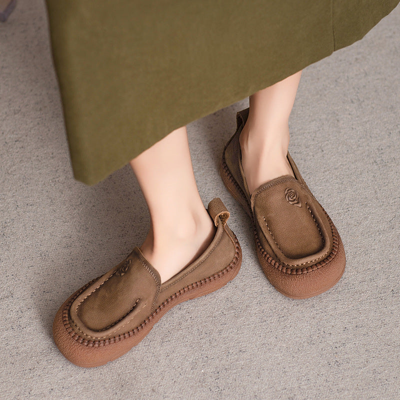 Women's Retro Authentic Mom Soft Bottom Surface Slip-on Women's Casual Shoes