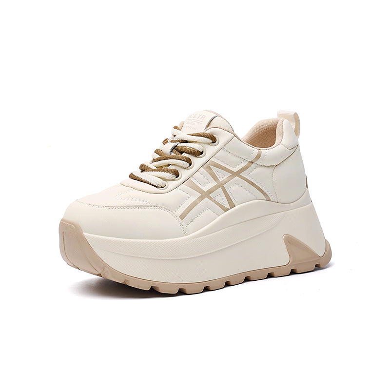 Women's Trendy Thick Bottom Heightened Easy Wear Super Women's Sports Shoes