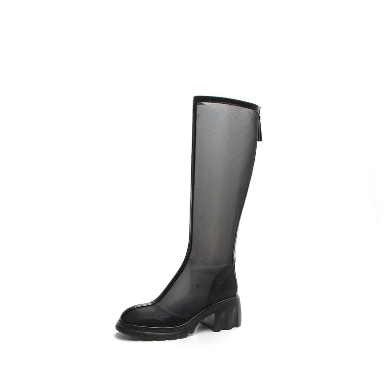 Women's Korean Style Breathable Mesh Summer High Boots