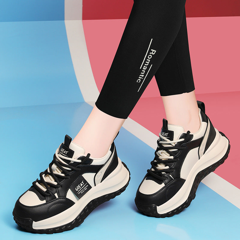 Women's Dad Thick Bottom Spring Surface Lightweight Sneakers