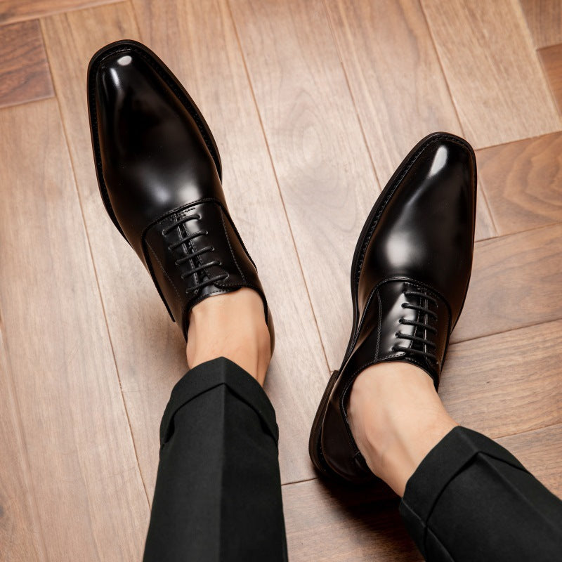 Men's Plus Size Genuine Formal Business British Leather Shoes