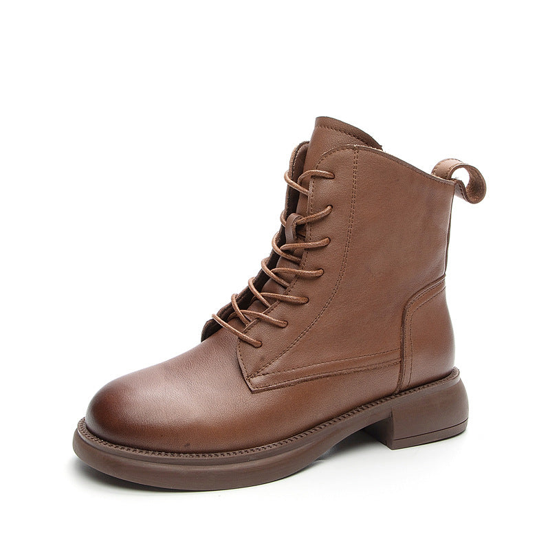 Women's Veet Short Retro Cowhide Martin Fashion Boots
