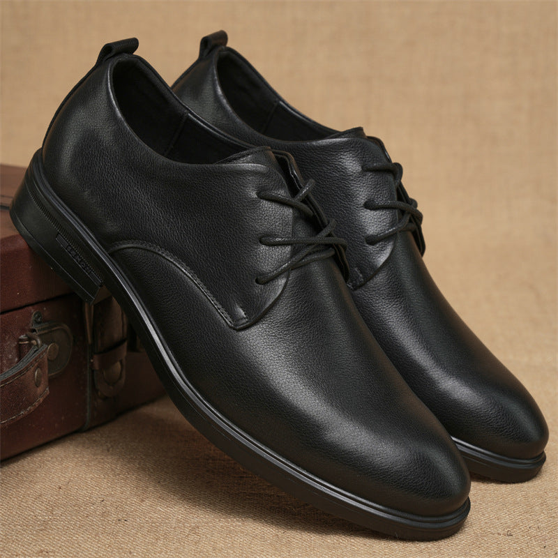 Men's Business Formal Wear First Layer Cowhide Leather Shoes