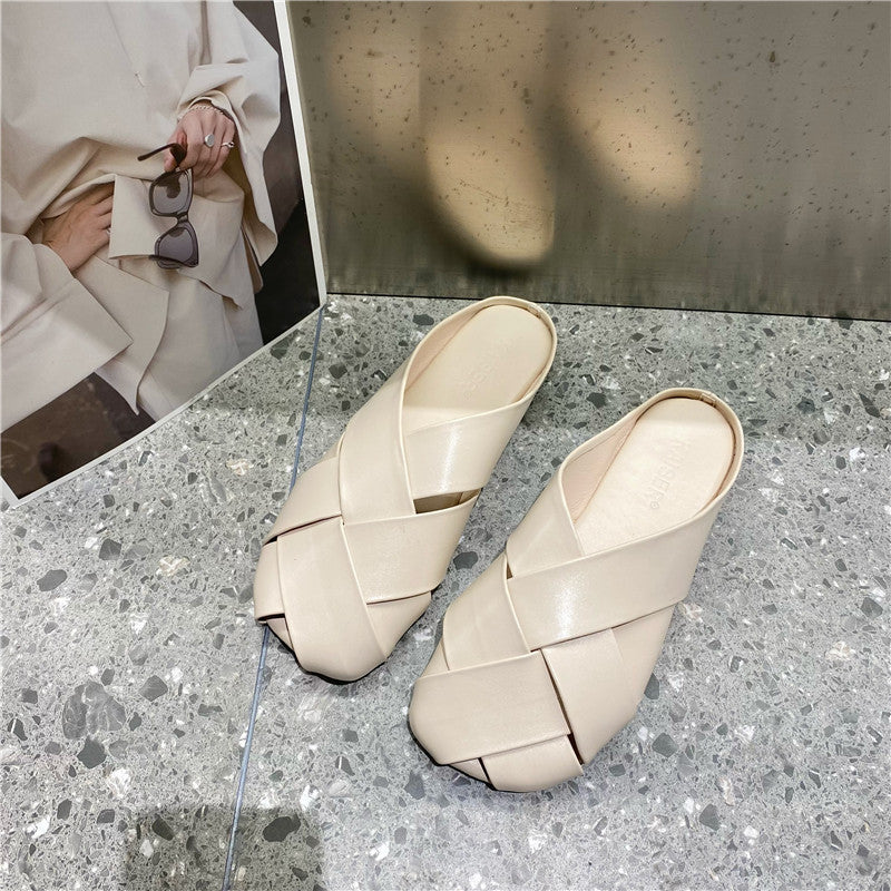 Female Korean Style Little Sister Woven Sandals
