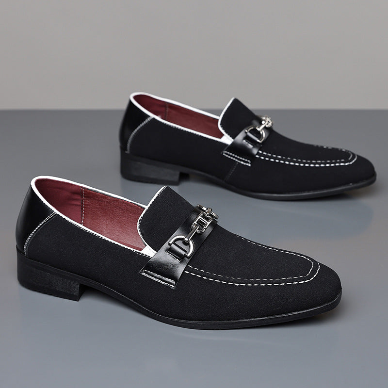 Men's British Style Leisure Trend Versatile Slip-on Men's Business Leather Shoes