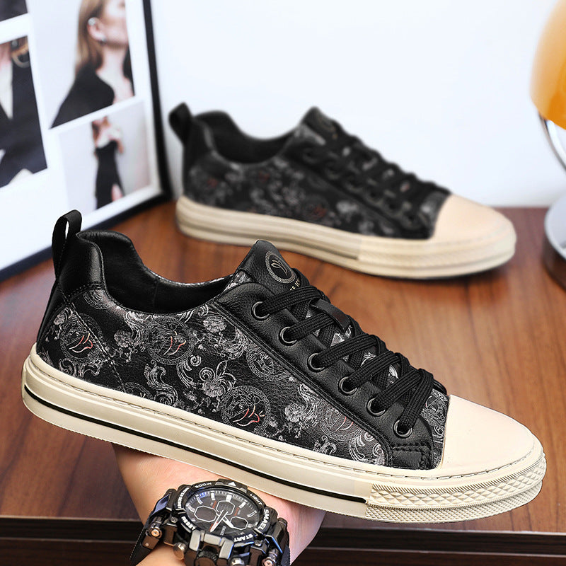 Men's Closed Toe Personalized Printed Design Match Easy Sneakers