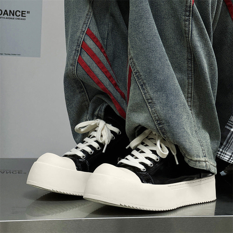 Men's Retro Couple Big Toe Spring Thick Sole Height Increasing Sneakers