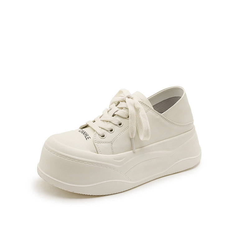 Women's Invisible Height Increasing White Simple Cute Wild Two-way Platform Women's Sports Shoes