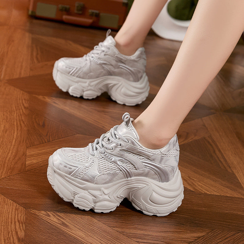 Women's & Men's Platform Dad Mesh Sports Height Increasing Sneakers