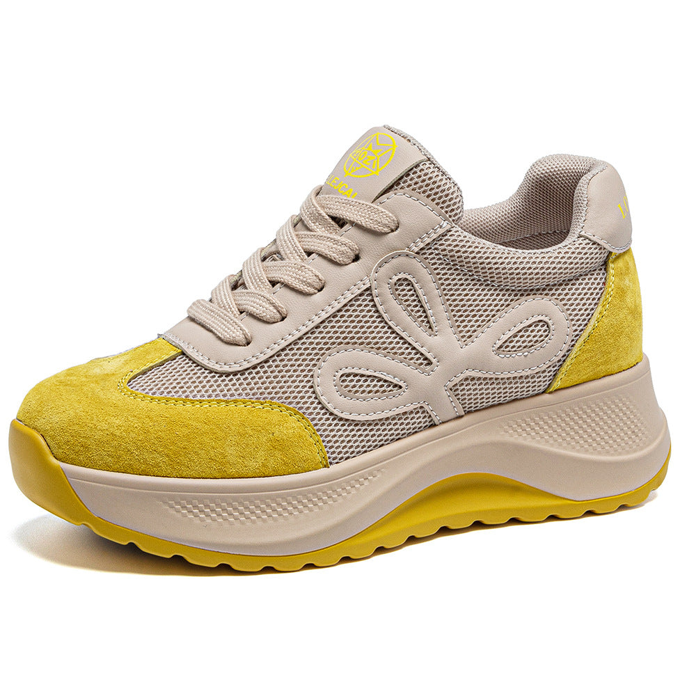 Women's Autumn Genuine Elevator Platform Small Single-layer Casual Shoes