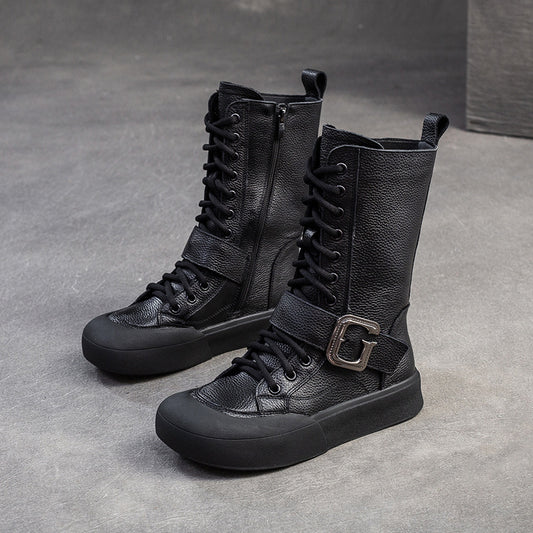 Women's Warm Fashion Retro Knight Buskin Comfortable Women's Shoes