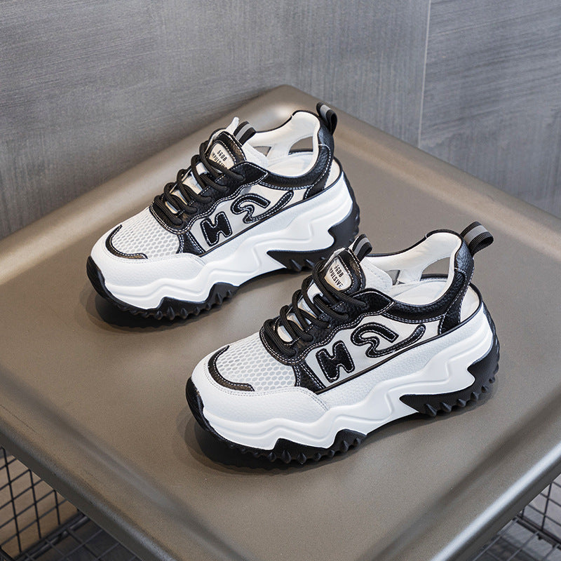 Clunky Summer Versatile Platform Heightened Single Layer Sneakers